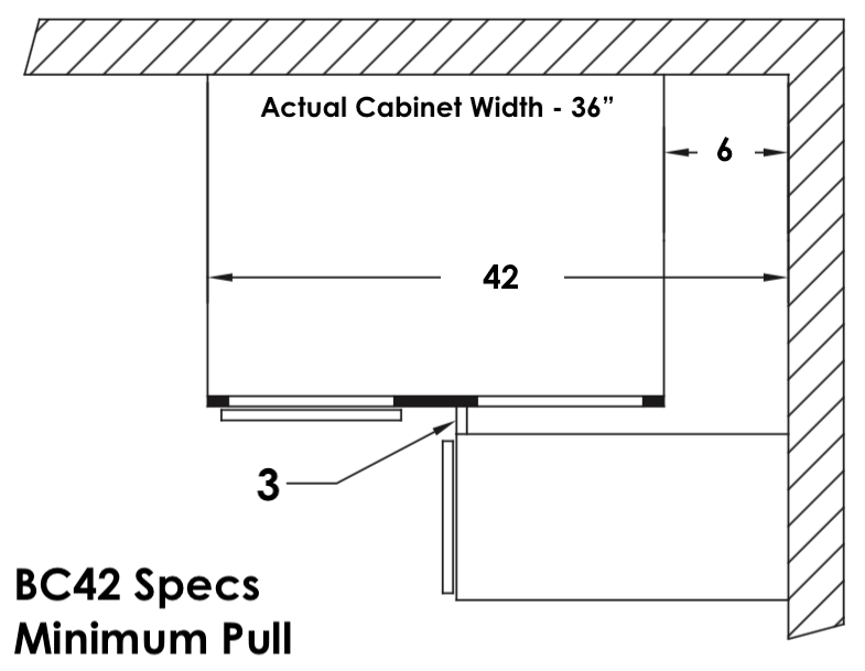 BC42UD - York White - UD Blind Base Corner Cabinet - Special Order