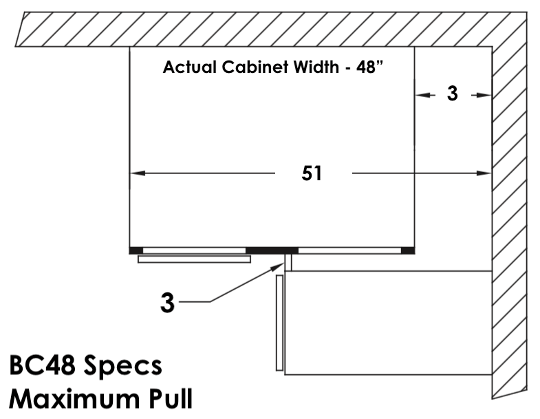 BC48UD - York White - UD Blind Base Corner Cabinet - Special Order