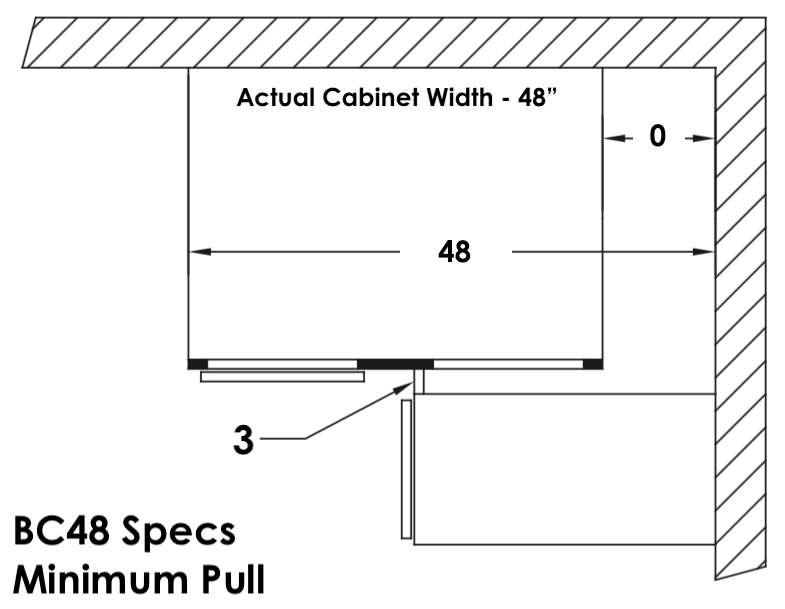 BC48UD - York White - UD Blind Base Corner Cabinet - Special Order