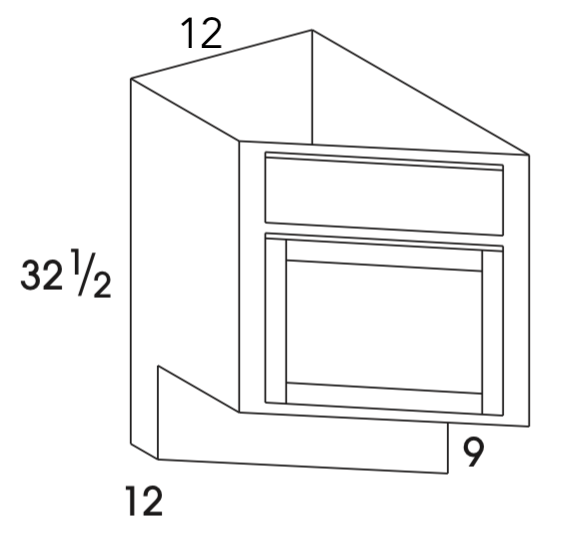BEC12LADA - Dartmouth Brownstone - ADA Base End Cabinet - Single Door - Special Order