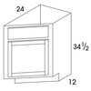 BEC12R - York White - Base End Cabinet - Single Door