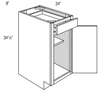 BF09 - Upton Brown - Base Cabinet - Full Height Door