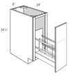 BF09TRAYDIVPO - Dover Castle - 9" Base w/tray divider pullout