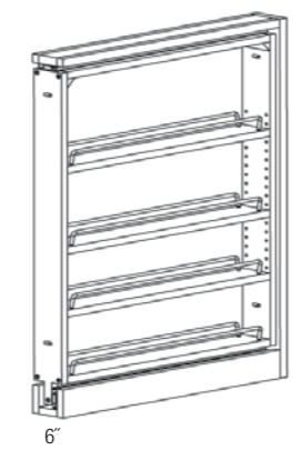 BF6PULL-SFTCLOSE - Dover White - 6" Soft Close Base Filler Pull out
