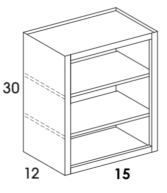 BK1530 - Dartmouth White - Bookcase Cabinet - Special Order