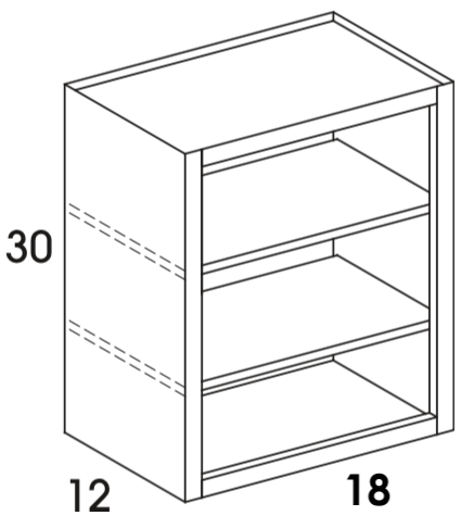 BK1830 - Dartmouth White - Bookcase Cabinet