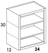 BK2430 - Dartmouth Grey Stain - Bookcase Cabinet