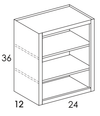BK2436 - Dartmouth Dark Sable - Bookcase Cabinet