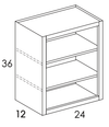BK2436 - Dartmouth White - Bookcase Cabinet