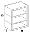 BK3630 - Dartmouth White - Bookcase Cabinet - Special Order