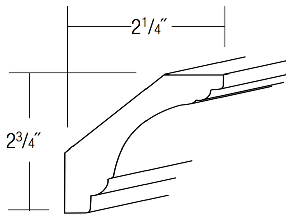 CCM8 - Norwich Recessed - Cove Crown Molding