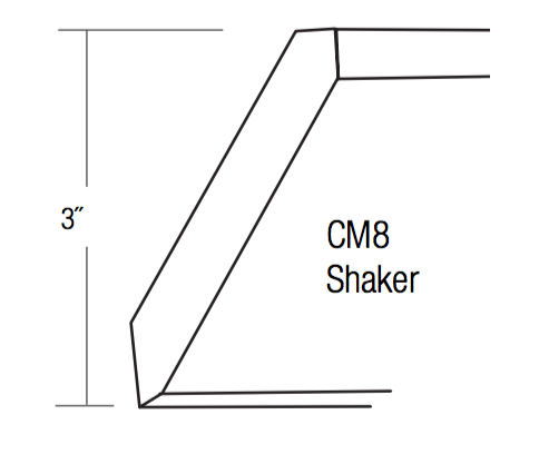 CM8-S - Dover Lunar - Shaker Crown Molding