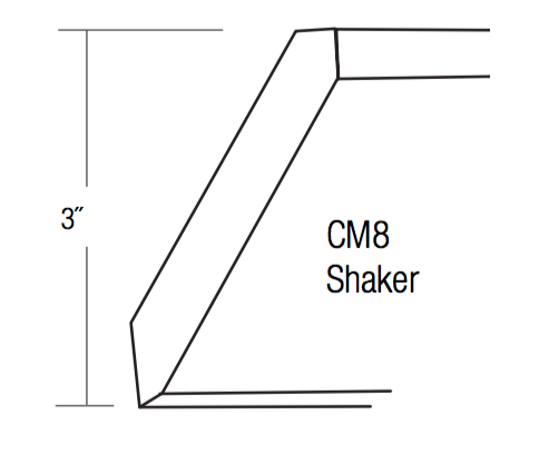 CM8-S - Essex White - Shaker Crown Molding