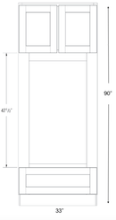 COC3390 - Dover Castle - Combination Oven Cabinet - Assembled - See Specs For Openings