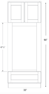 COC3390 - Norwich Recessed - Combination Oven Cabinet - Assembled - See Specs For Openings