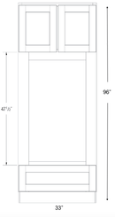 COC3396 - Trenton Recessed - Combination Oven Cabinet - Assembled - See Specs For Openings