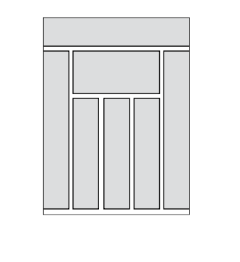 CUTTRAY - Dover White - Cutlery Tray for 15 or 18" Base