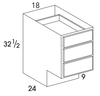DB18ADA - Dartmouth White - ADA 3 Drawer Base Cabinet - Special Order