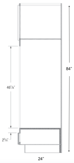DOC3384 - Amesbury White - Double Oven Cabinet - Assembled - See Specs For Openings