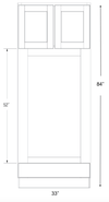 DOC3384 - Dover White - Double Oven Cabinet - Assembled - See Specs For Openings