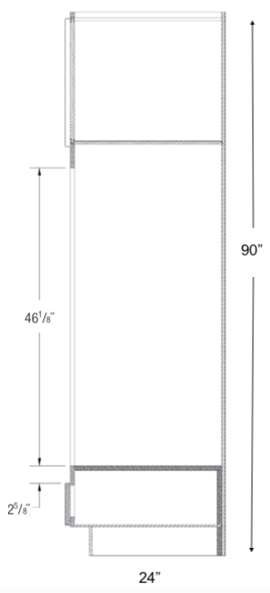 DOC3390 - Essex White - Double Oven Cabinet - Assembled - See Specs For Openings