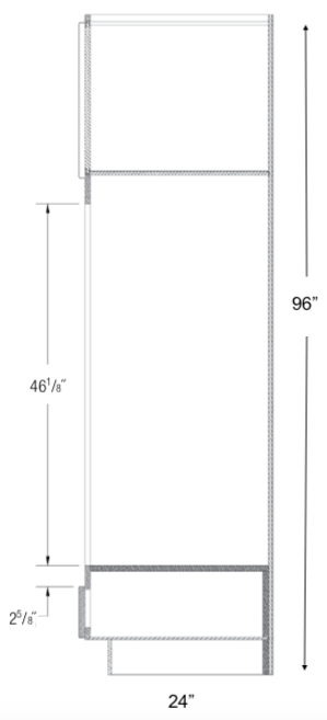 DOC3396 - Essex Castle - Double Oven Cabinet - Assembled - See Specs For Openings