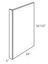 DWP6 - Dartmouth Pewter - Dishwasher Panel - 24" x 34 1_2" w/ 6" stile