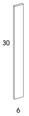 F630 - Dartmouth White - Filler - 6" x 30"