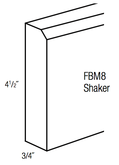 FBM8-S - Dover White - Shaker Furniture Base Molding