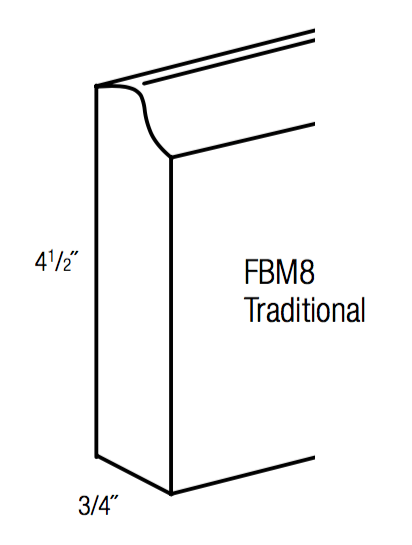 FBM8-T - Trenton Slab - Furniture Base Molding