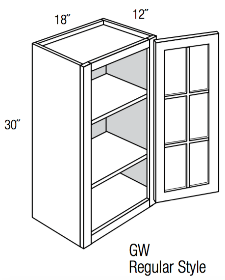 Single wall cabinet with glass door discount