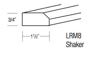 LRM8-s - Amesbury White - Light Rail Molding - SHAKER