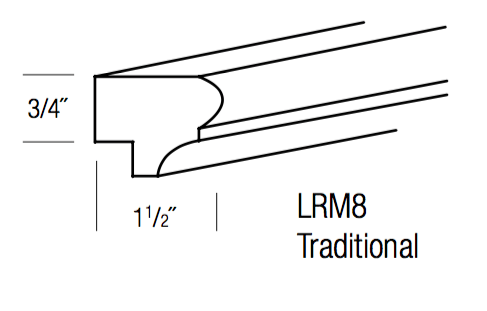 LRM8-t - Amesbury Mist - Light Rail Molding - TRADITIONAL