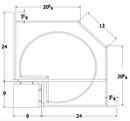LS33 - Essex Castle - Lazy Susan 33 R - Bi-Fold Doors