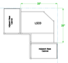 LS33 - Essex Lunar - Lazy Susan 33 R - Bi-Fold Doors