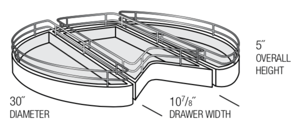 LSDR  - Norwich Recessed - Turntable w/drawer for LS36