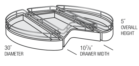 LSDR  - Yarmouth Raised - Turntable w/drawer for LS36