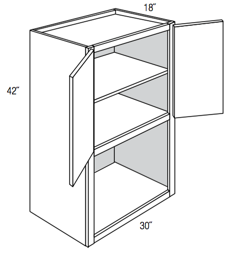 MW3042  - Yarmouth Slab - Microwave Wall Cabinet