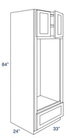 DOC3384 - Concord Pebble Gray - Double Oven Cabinet - 33"W x 84"H x 24"D