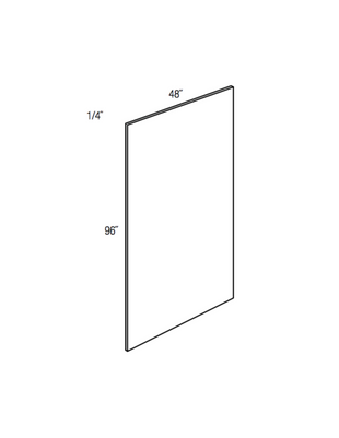 PV4896 - Concord Pebble Gray - Back Panel - Vertical Grain - 1/4" thick panel 48" tall 96" long - Vertical Grain