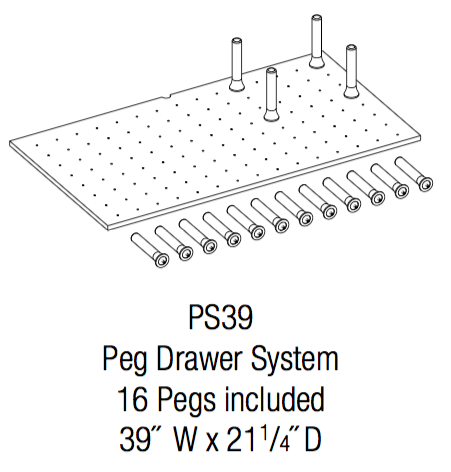 PS39 - Norwich Recessed - Peg Drawer System