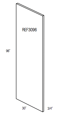 REF3096 - Essex White - Refrigerator End Panel