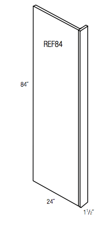 REF84 - Amesbury White - Refrigerator End Panel