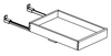 RT18 - Concord Polar White - - Roll out tray - 2-1/2" sides for B18" cabinet with full extension under mount soft close slide