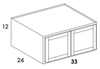 RW3312 - Dartmouth Grey Stain 5 Piece - Refrigerator Wall Cabinet - Butt Doors