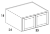 RW3318 - Dartmouth White - Refrigerator Wall Cabinet - Butt Doors