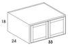 RW3318 - Dartmouth Grey Stain 5 Piece - Refrigerator Wall Cabinet - Butt Doors