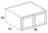 RW3324 - Dartmouth Grey Stain 5 Piece - Refrigerator Wall Cabinet - Butt Doors