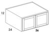 RW3612 - York Grey Stain - Refrigerator Wall Cabinet - Butt Doors