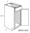 Sample Base - Dover Lunar - 9"wx23 3/4"hx13"d (assembled only)